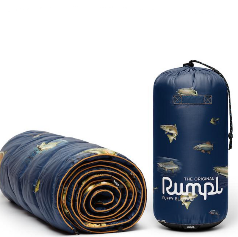 River Strike- original puffy Rumpl Blanket