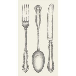 silverware guest  paper napkin