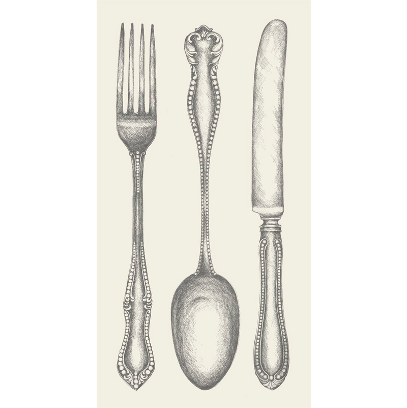 silverware guest  paper napkin
