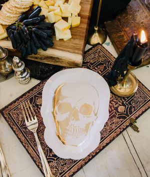 skull paper plate