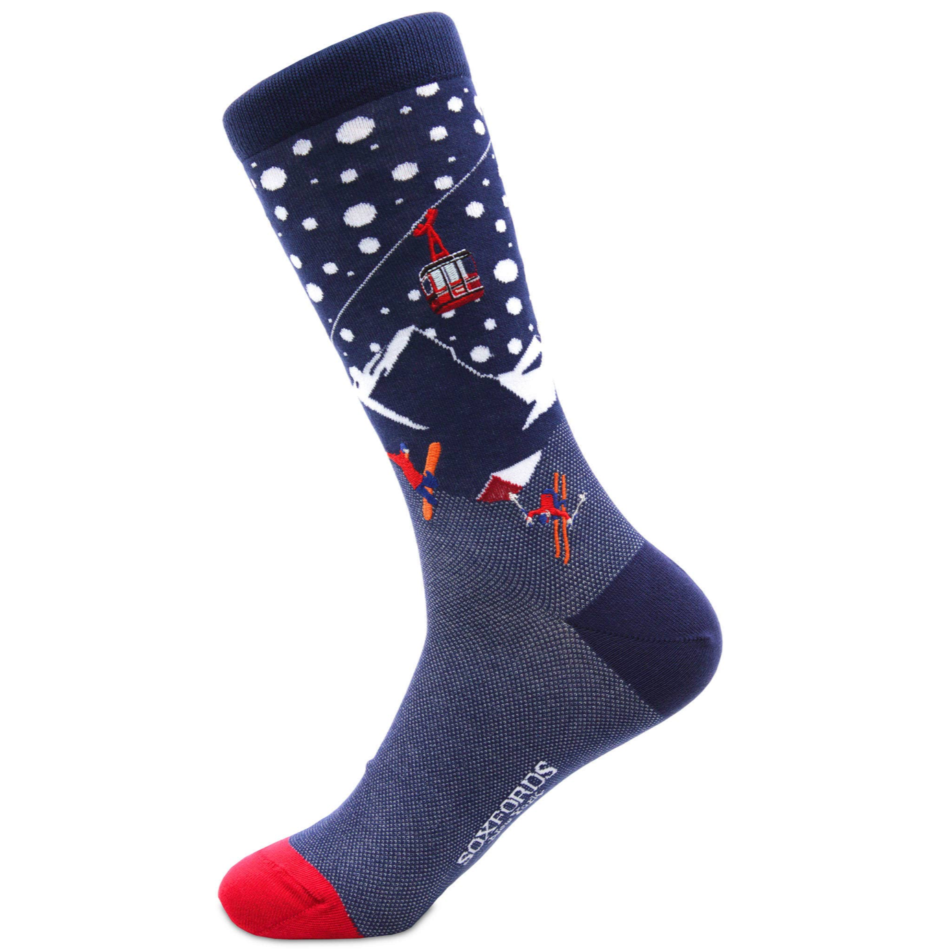 ski bum embroidered socks