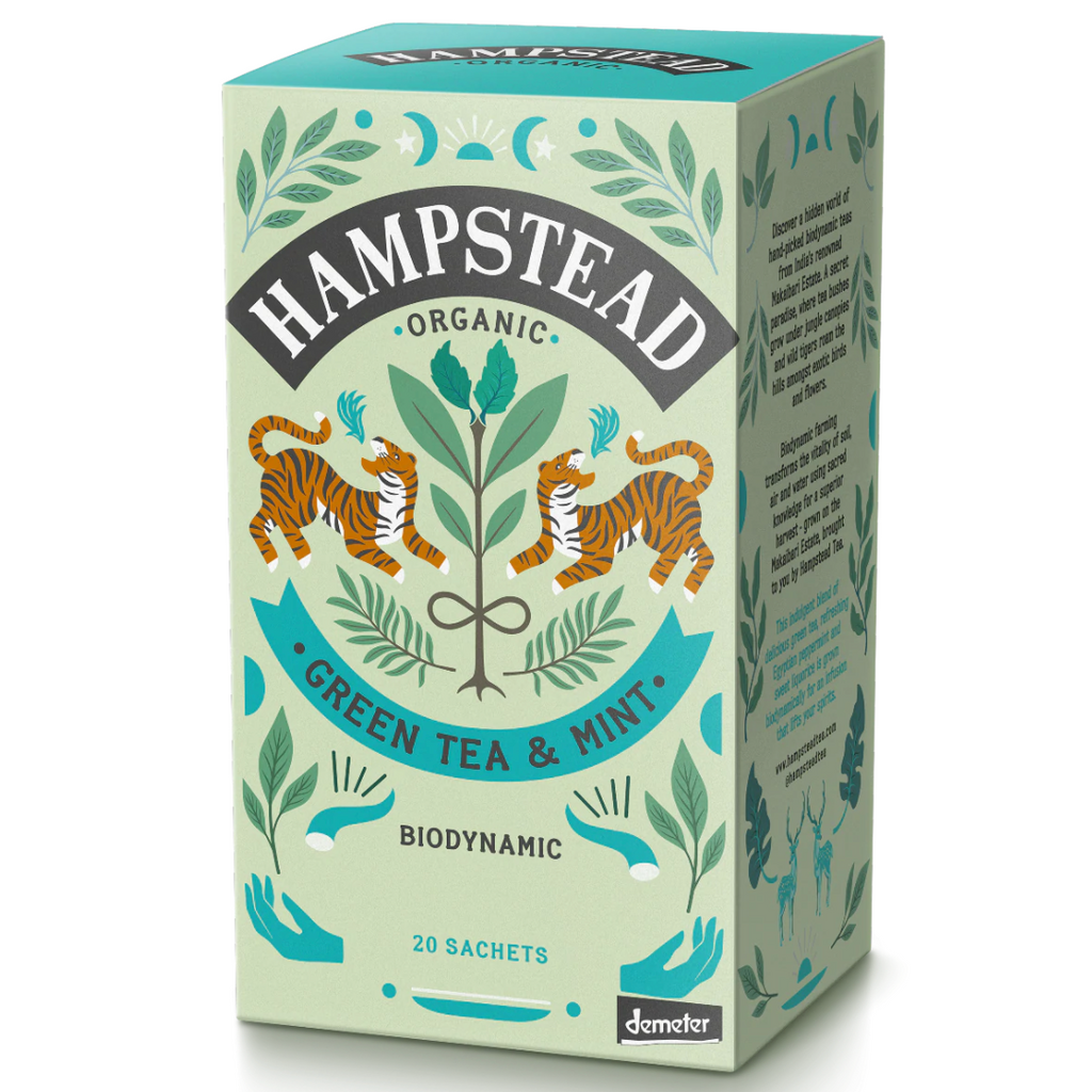 Green Tea & Mint: Hampstead organic tea bags
