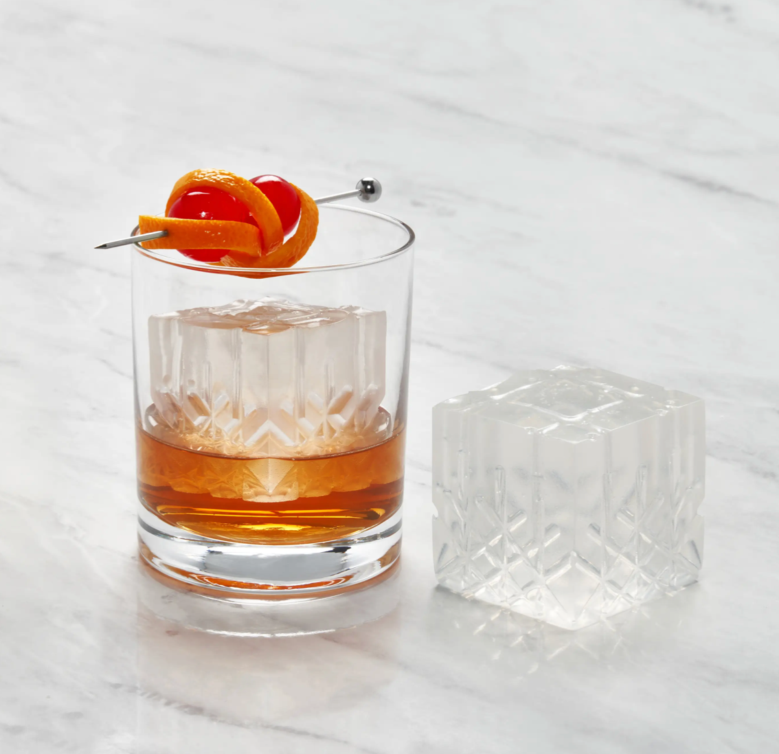 crystal Cocktail Ice Tray- Charcoal