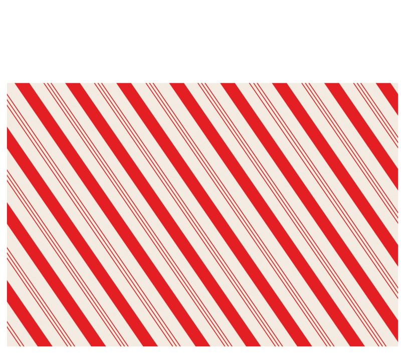 candy red stripe place mats