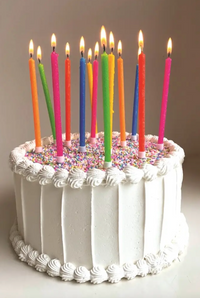 tall neon glitter 16- candles