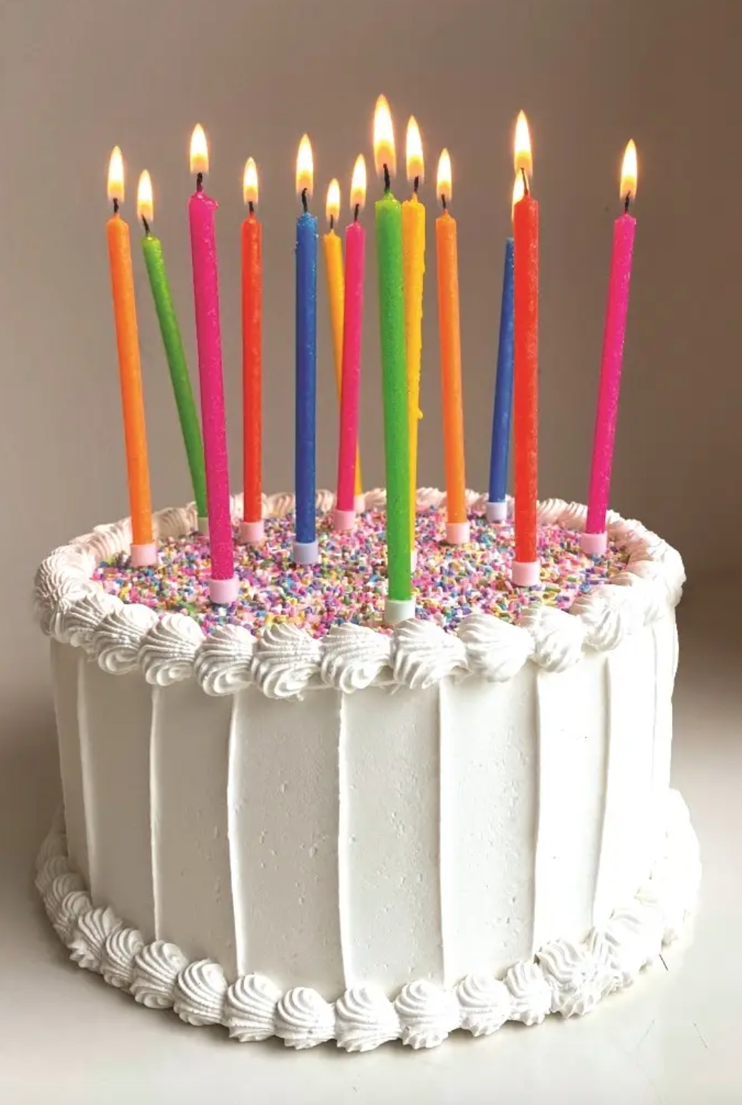 tall neon glitter 16- candles
