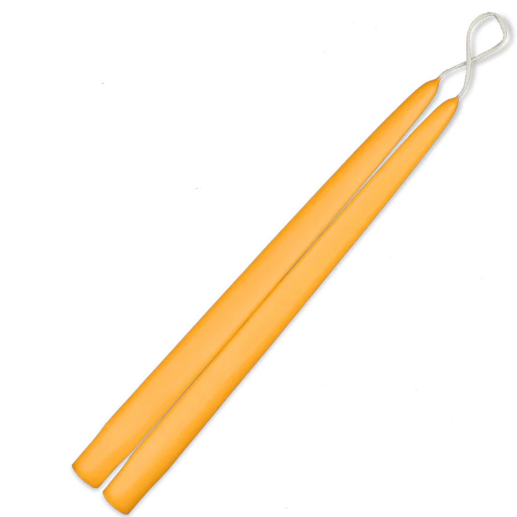 saffron Taper Candles 12" - 1 Pair