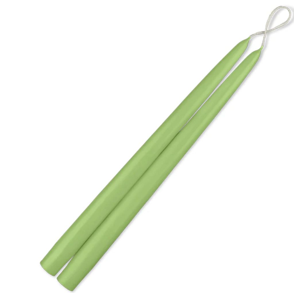 lime green Taper Candles 12" - 1 Pair