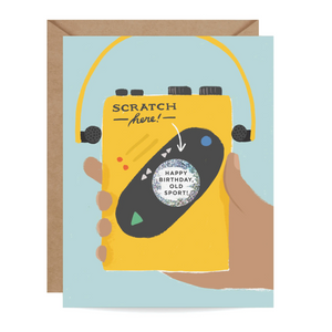 Old Sport Scratch-off Birthday Card