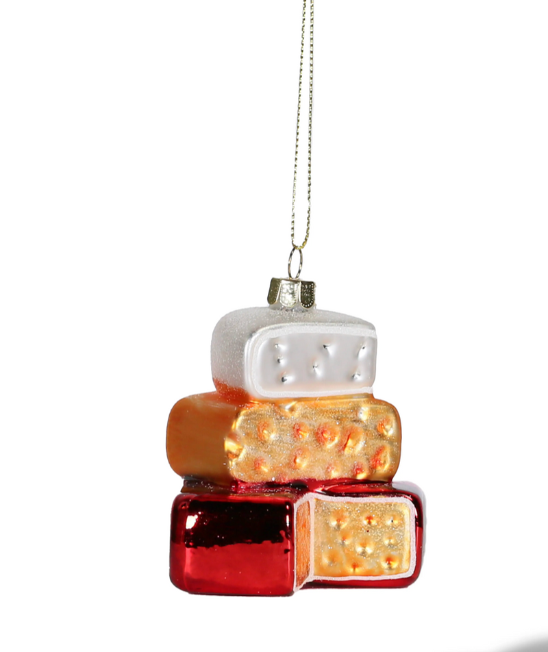 cheese wheels Glass Ornament