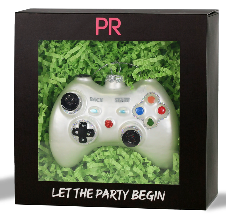 video game controller  Glass Ornament