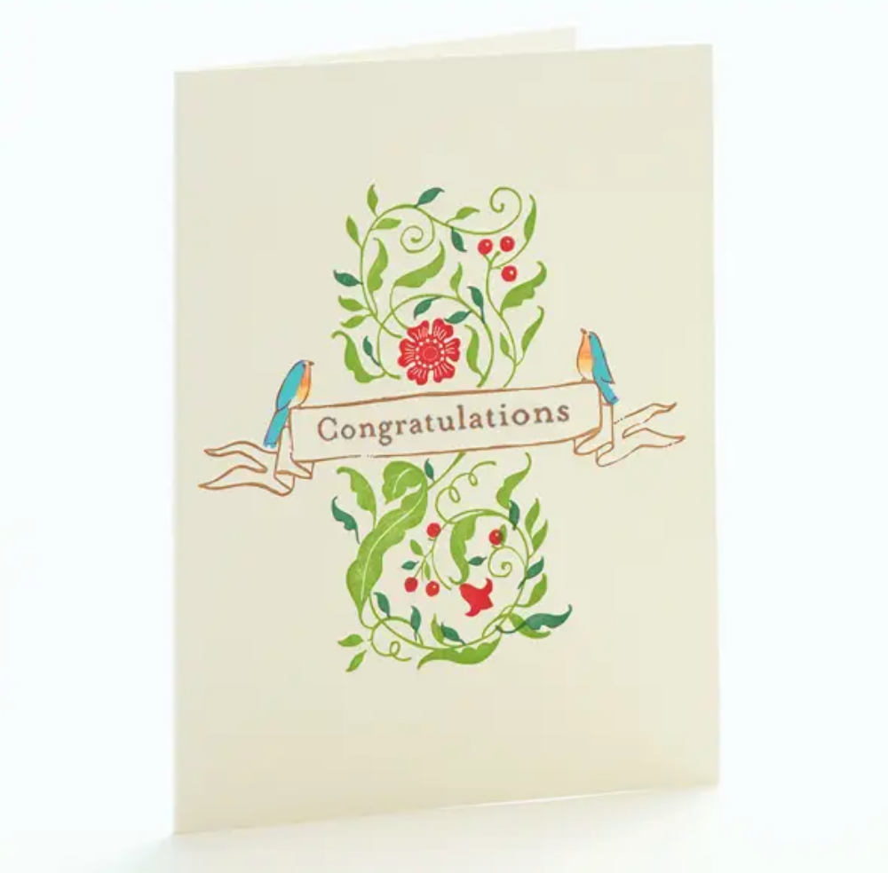 robins congratulations greeting card