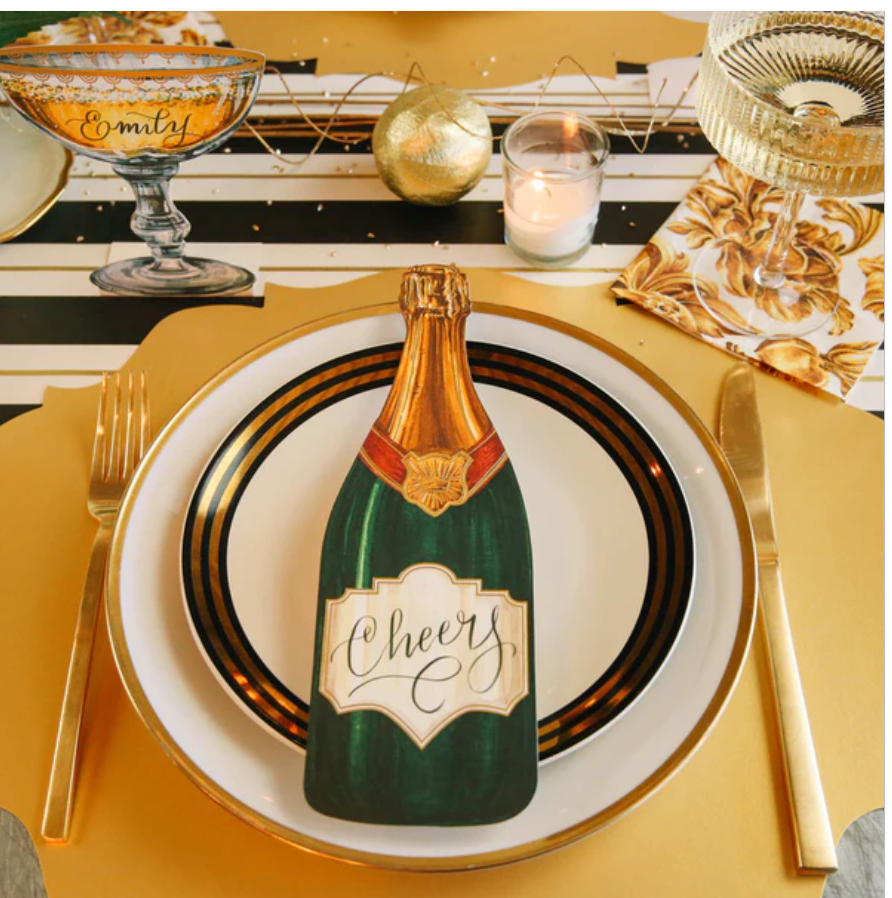 bottle champagne: accent card