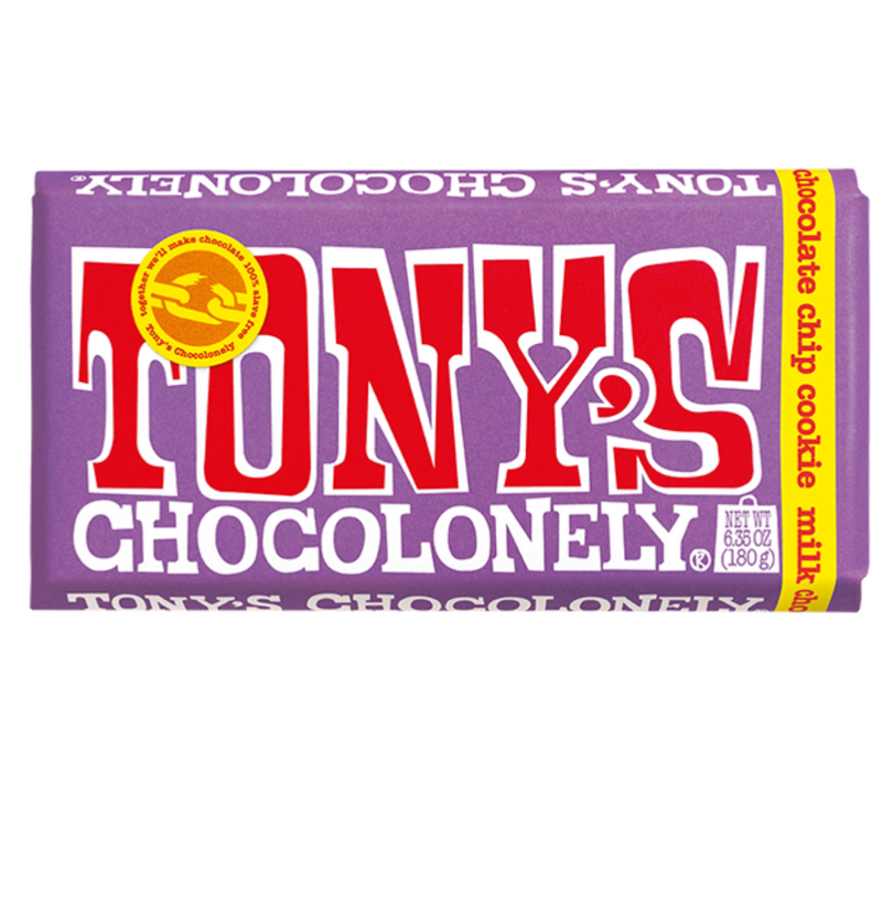 choc chip cookie milk chocolate  Tony's Chocolonely