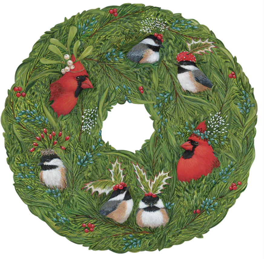 bird wreath  Die-Cut Placemat Sheets