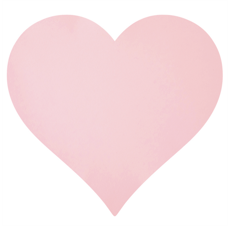 Pink Heart Die cut Placemat Sheets Placemat