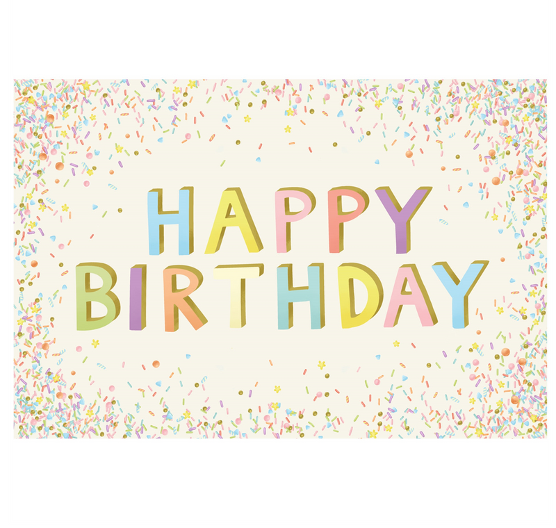 happy birthday: paper placemats