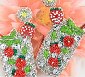 strawberry cocktail  earrings