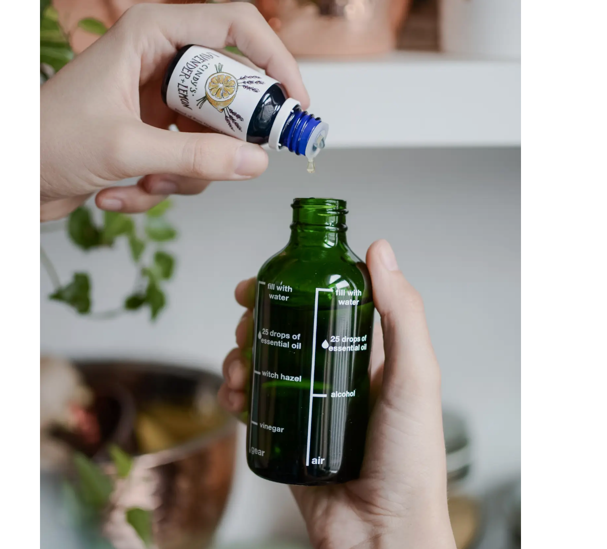 4 oz green glass spray deals bottles