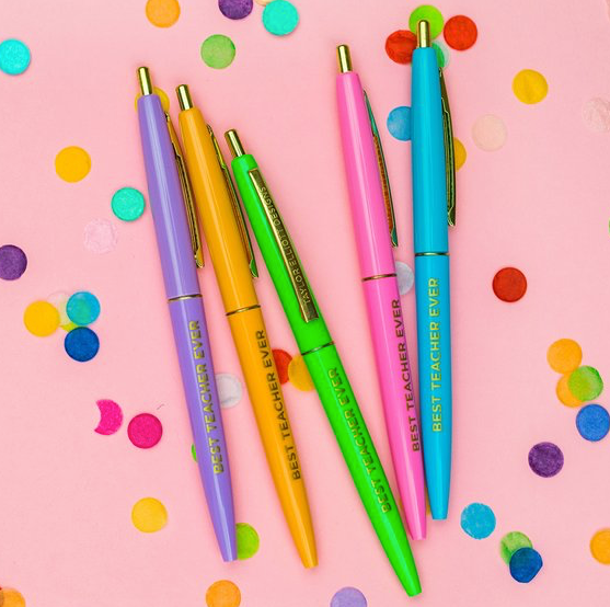 Best Teacher Ever Pen Set in Gift Box {with colored ink!}