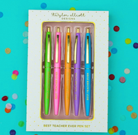 Best Teacher Ever Pen Set in Gift Box {with colored ink!}