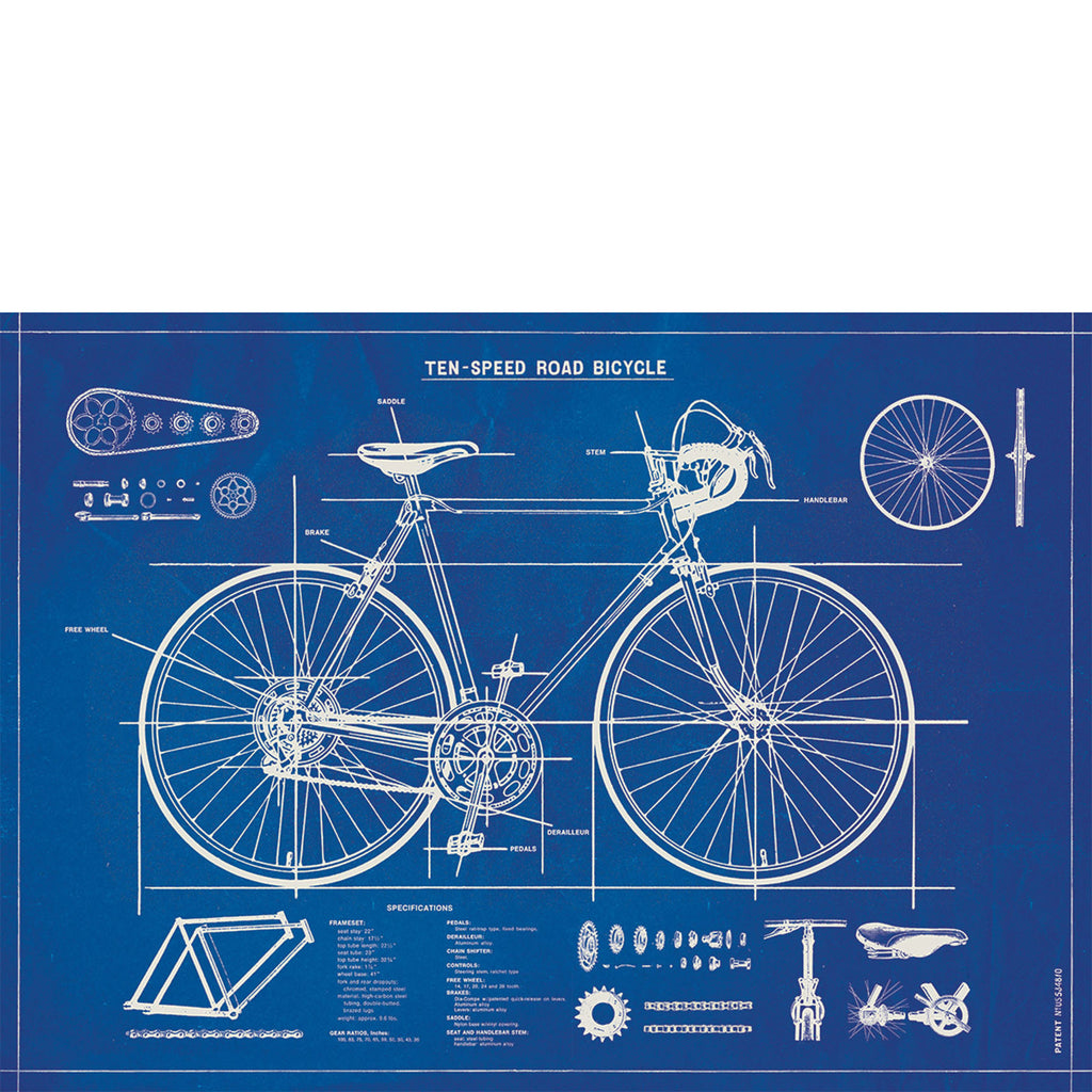 Bicycle Blueprint Poster