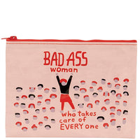 bad ass woman zipper pouch