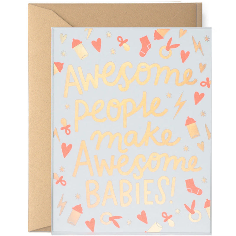 awesome babies greeting card