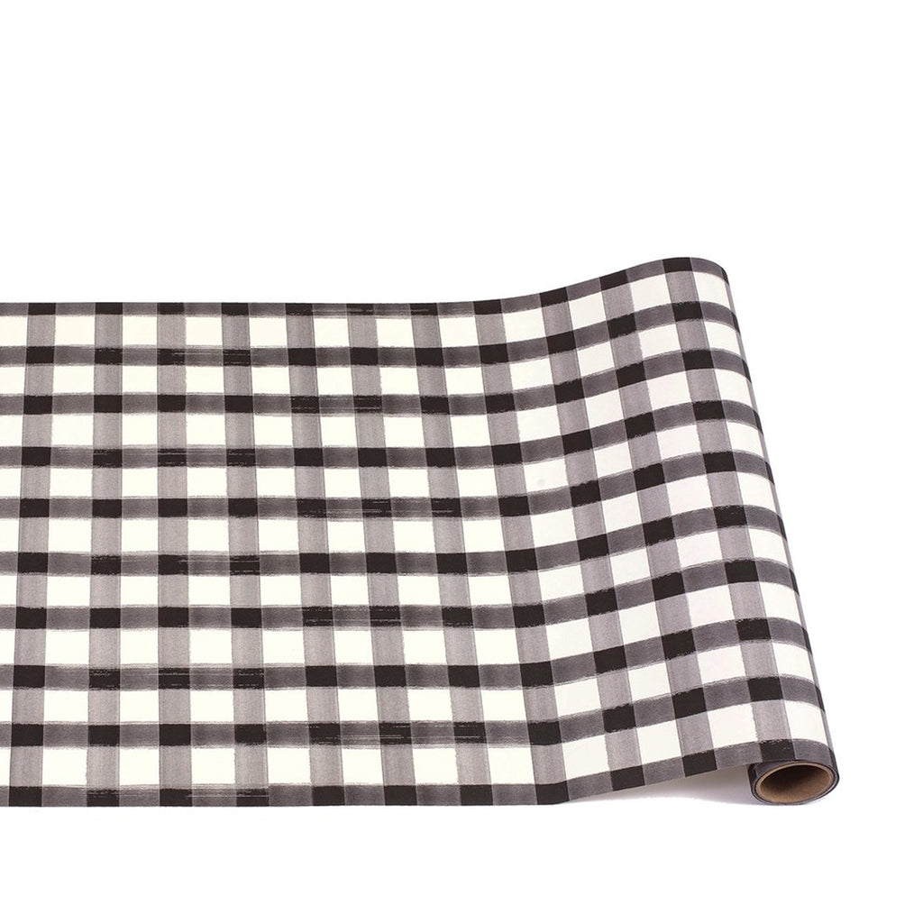 black painted check : paper table runner