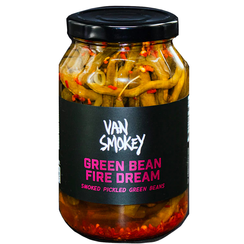 Green Bean Fire Dream Smoked Pickled Green Beans