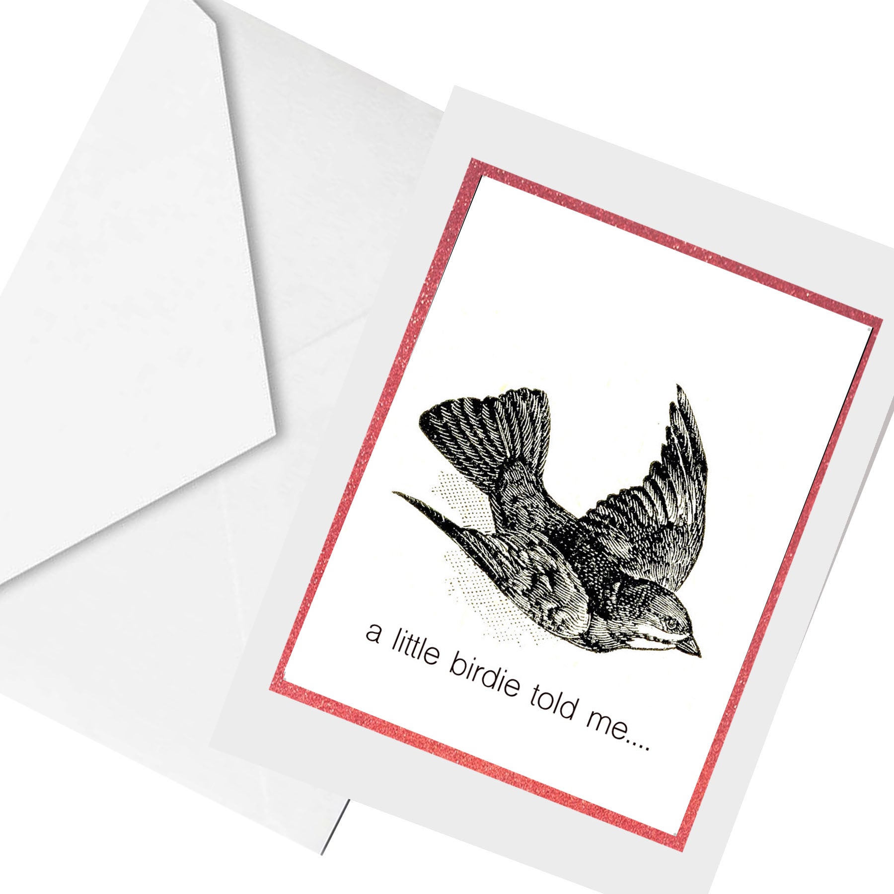 birdie told me  ... greeting card