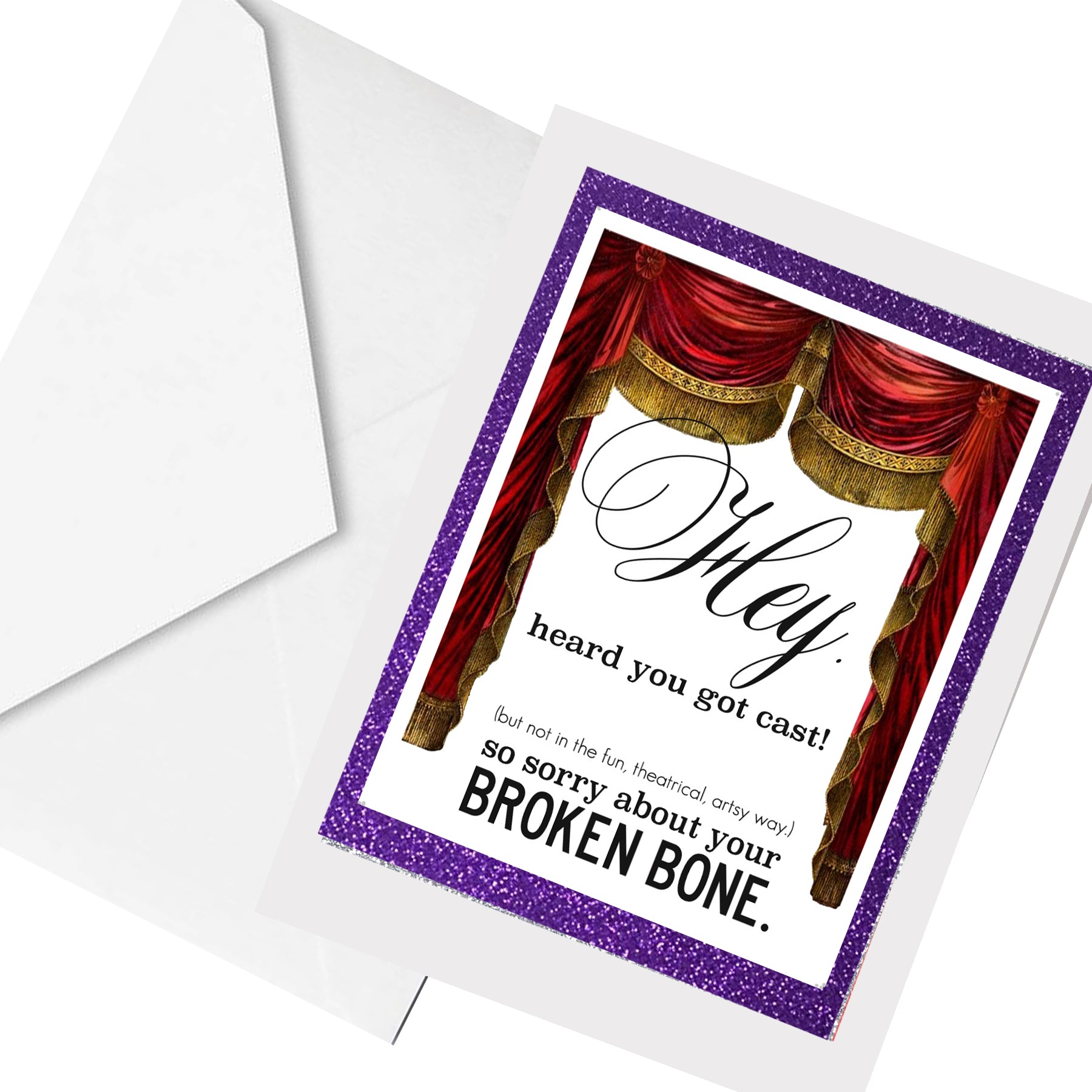 broken bone ... greeting card