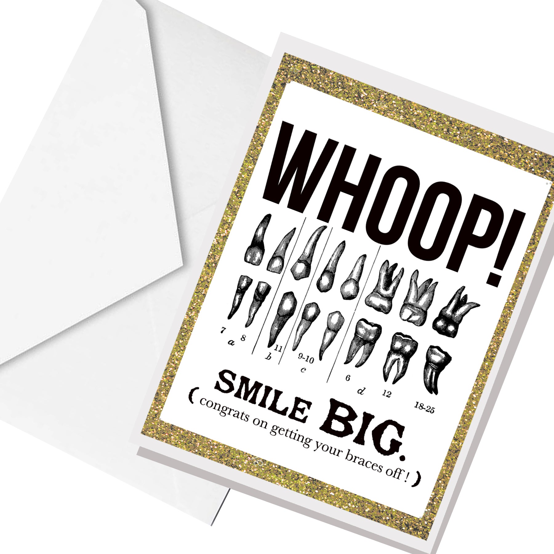 braces OFF... greeting card