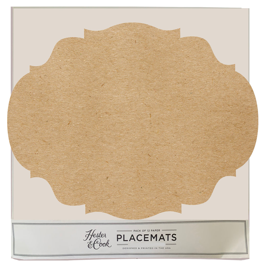 French Frame Die Cut Kraft Placemat Sheets Placemat