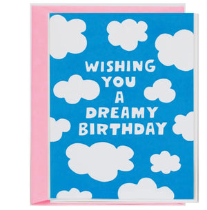 dreamy clouds birthday greeting card