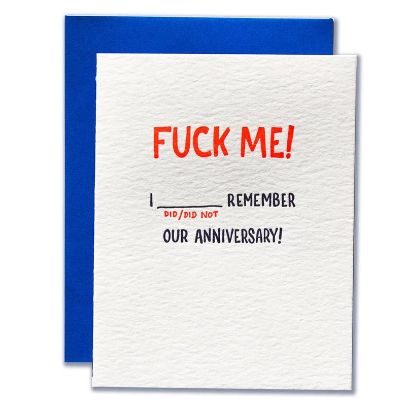 f*ck me Anniversary : greeting card