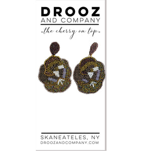 golden meadow Floral Beaded Earring- the cherry on top
