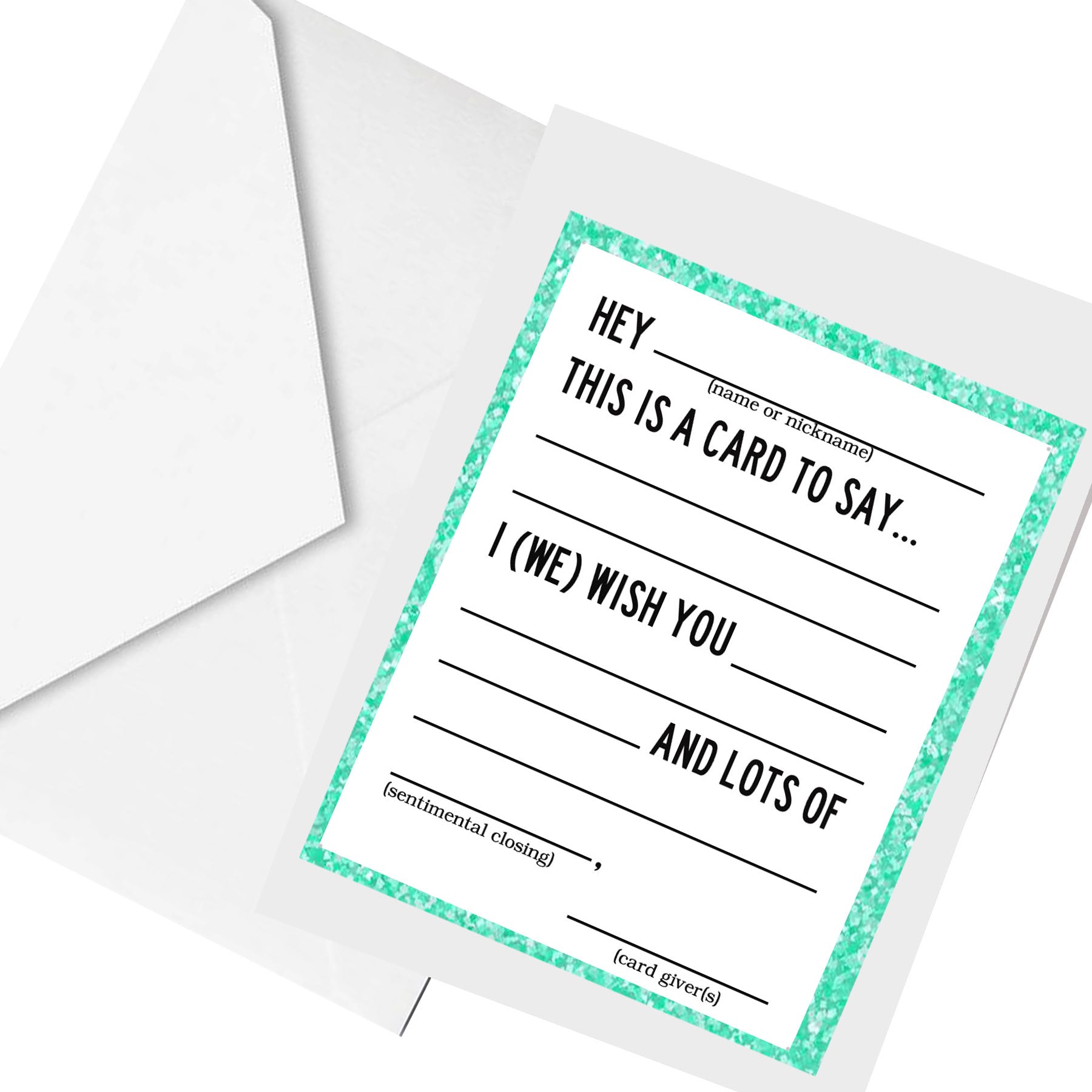 fill in... greeting card