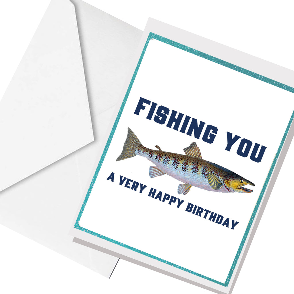 fishing you birthday ... greeting card