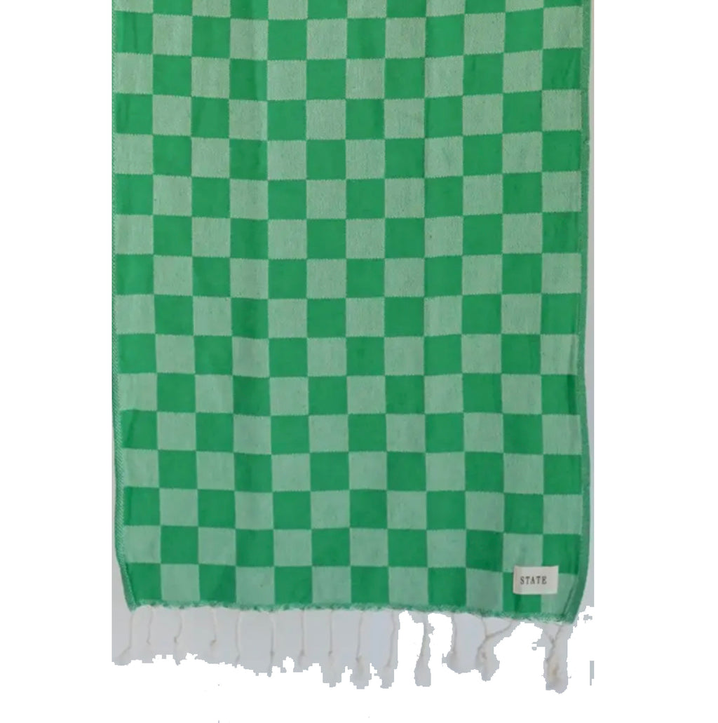 Grass:  Hand Towel Check Turkish