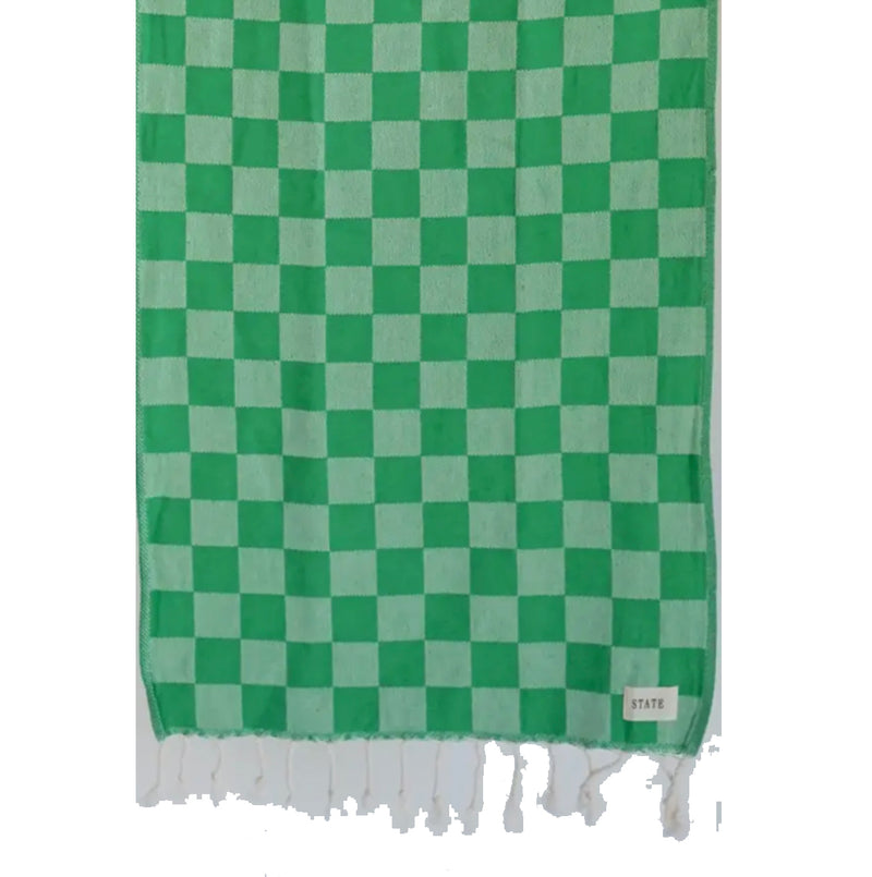 Grass:  Hand Towel Check Turkish