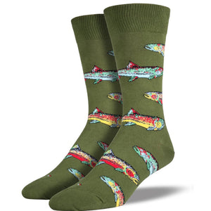 Green: Trout Fishing Socks