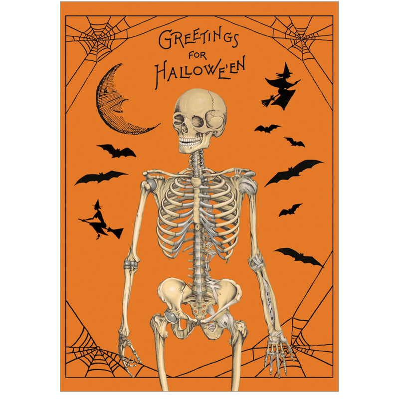 Halloween Skeleton Greetings Poster