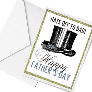 Hats OFF father's day... greeting card