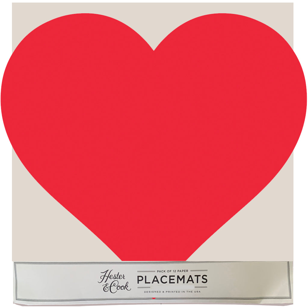 Red Heart Die cut  Placemat Sheets Placemat