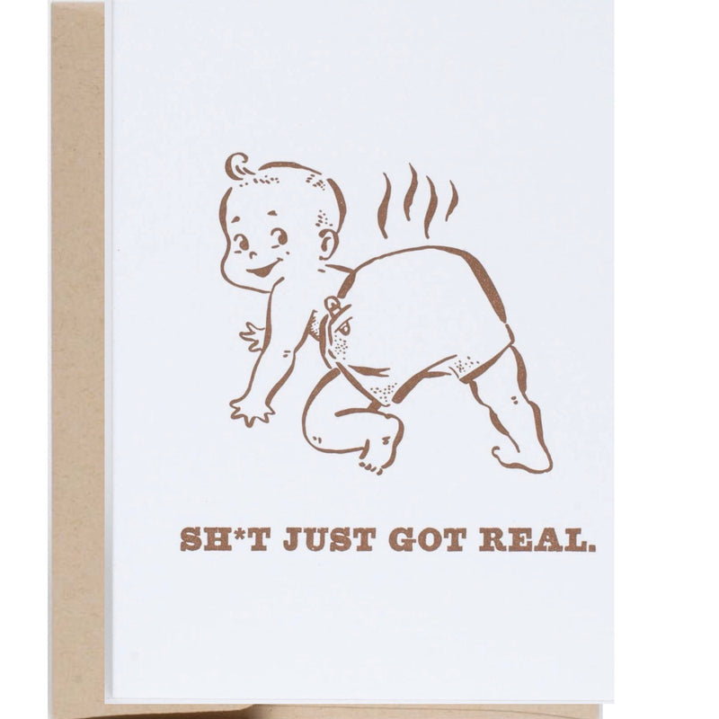 shits real greeting card