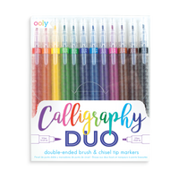 calligraphy duo chisel and brush tip markers