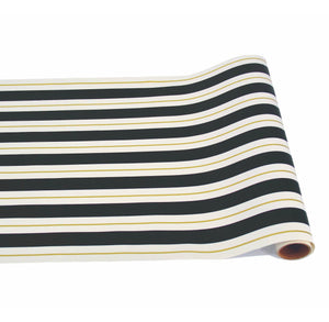 Black + gold stripe check : paper table runner
