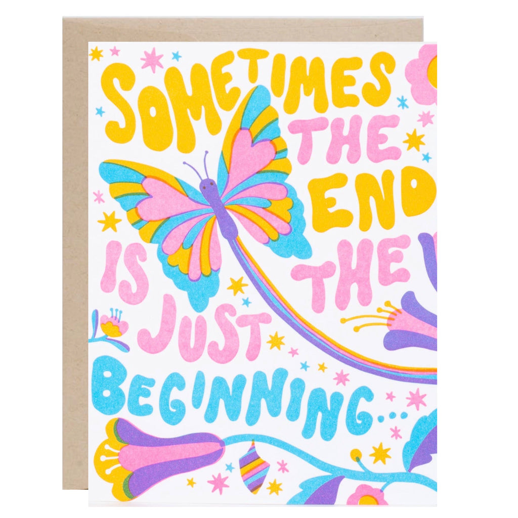 end is beginning greeting card