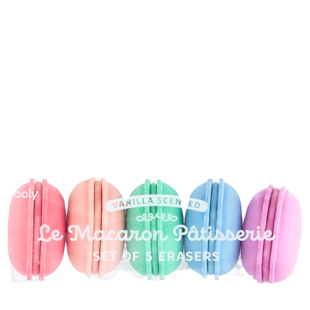 le macaron pâtisserie scented erasers - set of 5